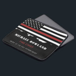 Personalized Firefighter Thin Red Line Fire Rescue Laptop Sleeve<br><div class="desc">Personalized Firefighter Thin Red Line Fire Rescue Gifts!</div>