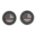 Personalized Firefighter Thin Red Line Flag Cufflinks