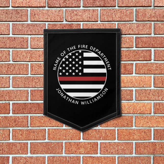 Personalized Firefighter Thin Red Line USA Flag (Insitu 1)