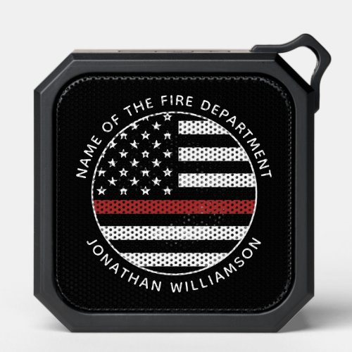 Personalized Firefighter Thin Red Line USA Flag Bluetooth Speaker