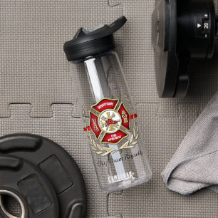Personalized Firefighter Water Bottle