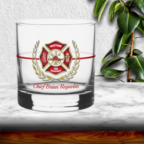 Personalized Firefighter Whiskey Glass