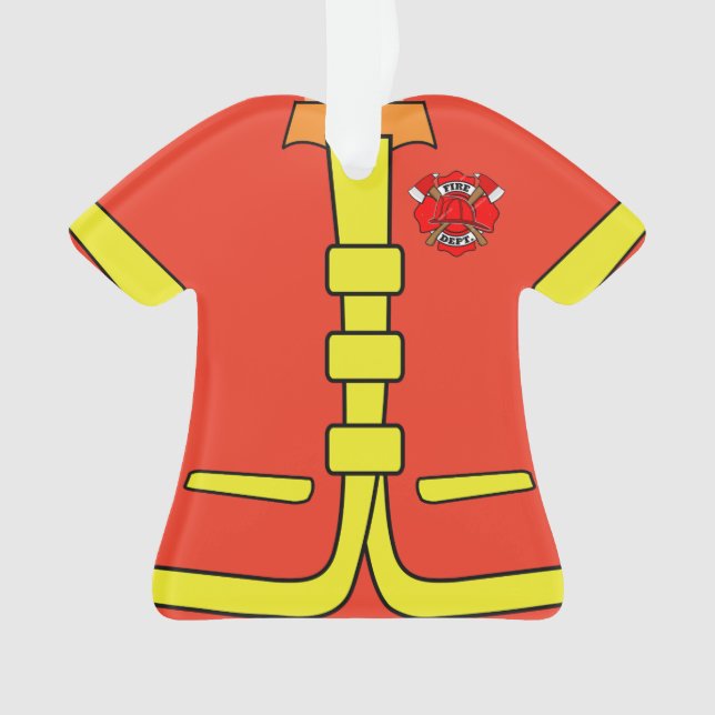 Personalized Fireman Firefighter Xmas Ornament (Front)