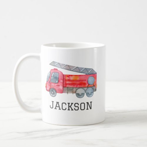 Personalized Firetruck birthday Party Coffee Mug