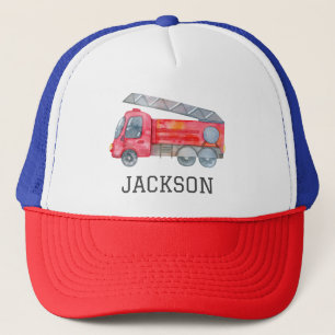 Personalized Firetruck birthday Party Trucker Hat