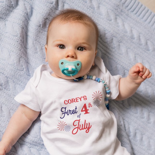 Personalized "First 4th of July" Baby Bodysuit (Creator Uploaded)