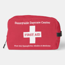 Personalized First Aid Kit Medicine Red Tote Bag