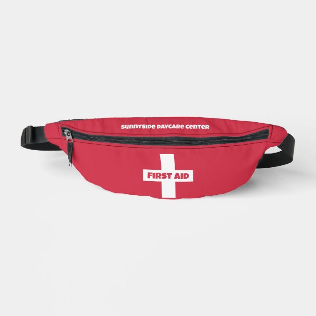 Personalized First Aid Kit Medicine School Daycare Fanny Pack (Front)