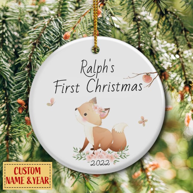Personalized First, Baby's First Christmas Ceramic Ornament (Creator Uploaded)