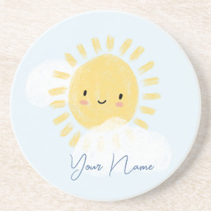 Personalized First Birthday Baby Shower Sunshine Coaster