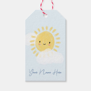 Personalized First Birthday Baby Shower Sunshine Gift Tags