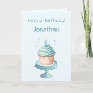 Personalized First Birthday Candle Card