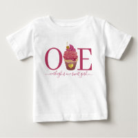 Personalized First Birthday Cupcake Baby T-Shirt