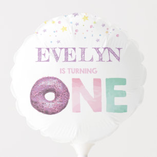 Personalized First Birthday Doughnut Party Balloon