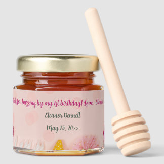 Personalized First Birthday Favor Honey Jar Favors