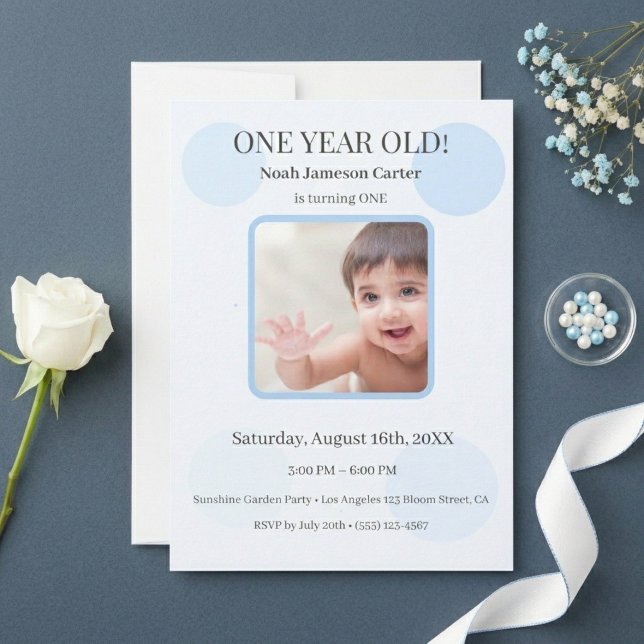Personalized First Birthday Invitation Editable  (Creator Uploaded)