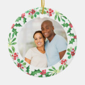 Personalized First Christmas As Mr And Mrs Photo Ceramic Ornament | Zazzle