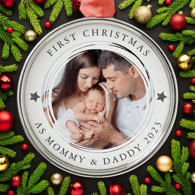 Baby Picture Frame Ornament With Ribbon | Zazzle
