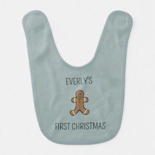 Personalized First Christmas Bib