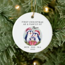 Personalized First Christmas - Family of Three