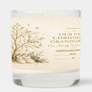 Personalized First Christmas Grandparents Candle