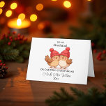 Personalized First Christmas Married Card<br><div class="desc">Celebrate the joy of your very first Christmas as a married couple with this beautifully personalized holiday card. Featuring your names and year, this special keepsake makes a thoughtful way to mark your first holiday season together as newlyweds. Perfect for sending warm wishes to family and friends or for gifting...</div>