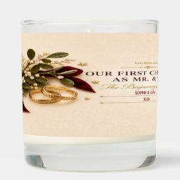 Personalized First Christmas Mr & Mrs Candle