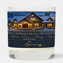 Personalized First Christmas New Home Candle