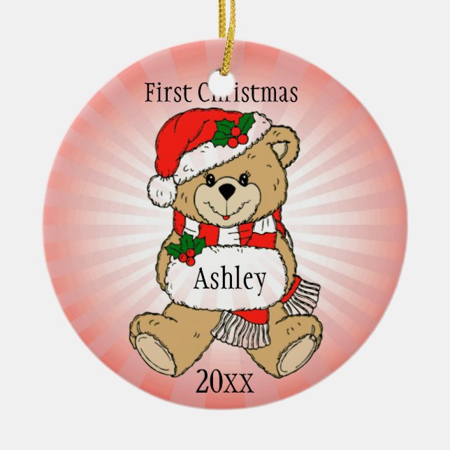 Personalized First Christmas Ornament (Front)