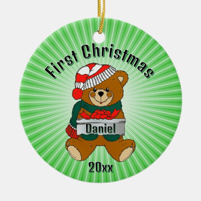 Personalized First Christmas Ornament (Front)