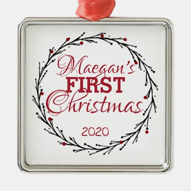 PERSONALIZED FIRST CHRISTMAS ORNAMENT (Front)