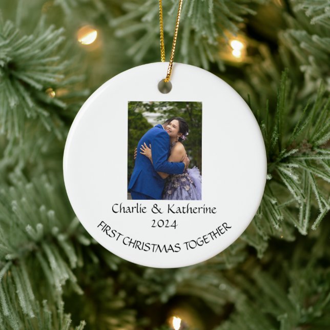 Personalized first christmas together ornament (Tree)