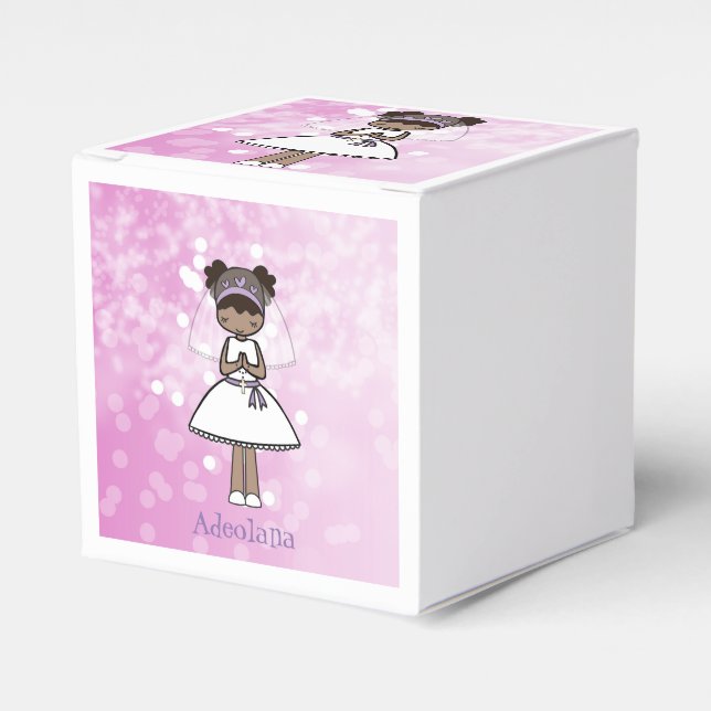 Personalized First Communion Day Favor Boxes (Front Side)