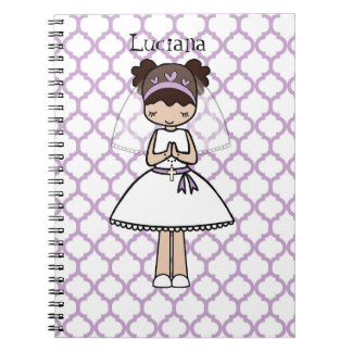 Personalized First Communion Day Latina girl Notebook