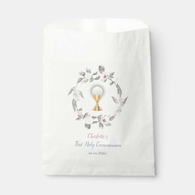personalized First Communion Favor Bag (Front)