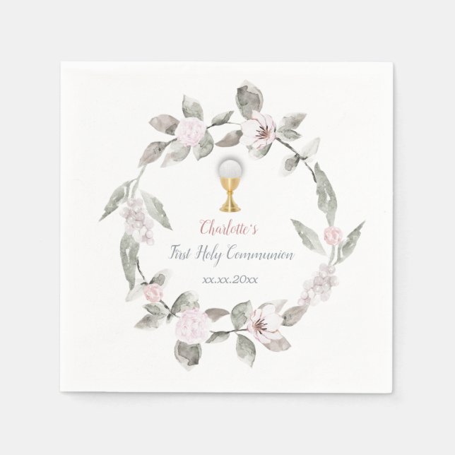 personalized First Communion Napkins (Front)