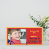 Personalized First Day of Kindergarten Custom Announcement (Standing Front)
