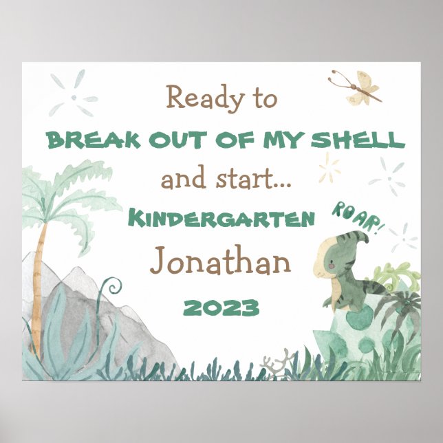 Personalized First Day of School 2023 Poster (Front)