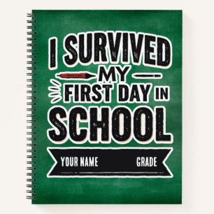 Personalized First Day of School Art Notebook