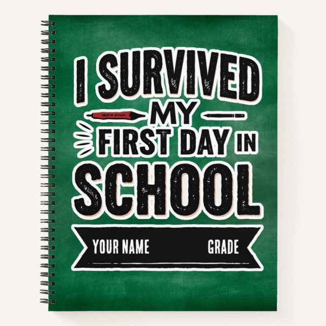 Personalized First Day of School Art Notebook (Front)