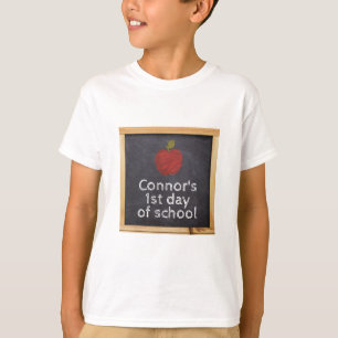 Personalized First Day of School Chalkboard T-Shirt