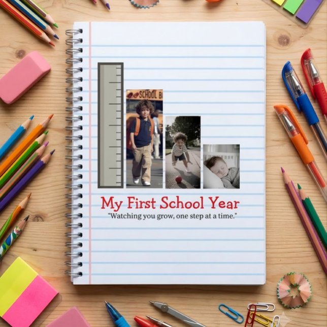 Personalized First Day of School Photo Collage Notebook (Creator Uploaded)