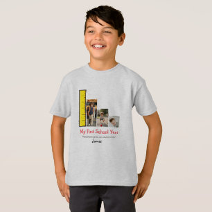 Personalized First Day of School Photo Milestone T-Shirt