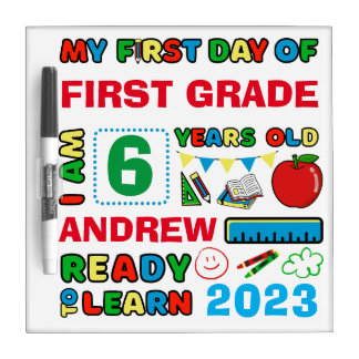 Personalized First Day of School Sign Board