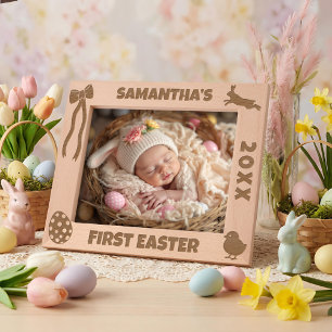 Personalized First Easter-Bunny, Eggs, Chick, Bow Engraved Frames