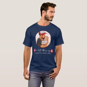 Personalized First Father’s Day Photo Daddy & Baby T-Shirt