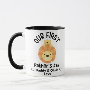 Personalized First Fathers Day 2021, Custom Names Mug