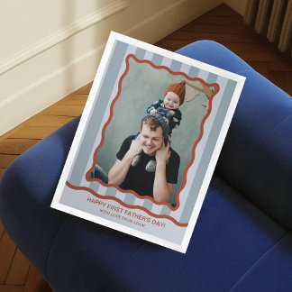 Personalized First Father's Day Gift Photo Framed Art