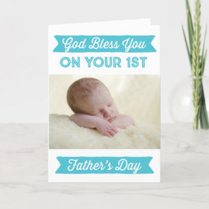Personalized First Father's Day - God Bless Card