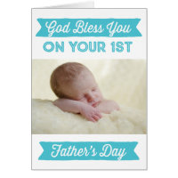 Personalized First Father's Day - God Bless Card